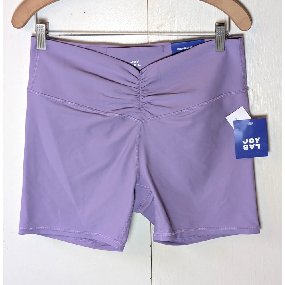 JoyLab Ruched Purple Shorts Large - Picture 2 of 9